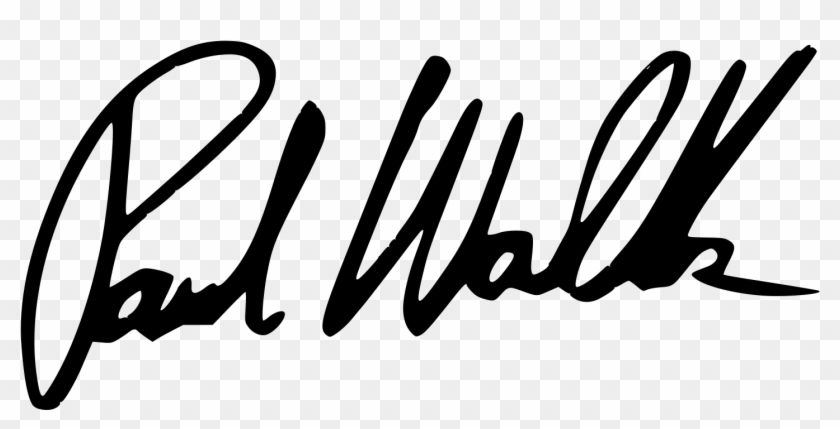 Open - Paul Walker Signature Vector #1419856