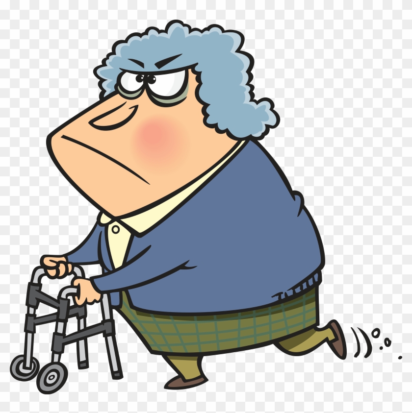 Grumpy Grandma Cartoon - Free Transparent PNG Clipart Images Download