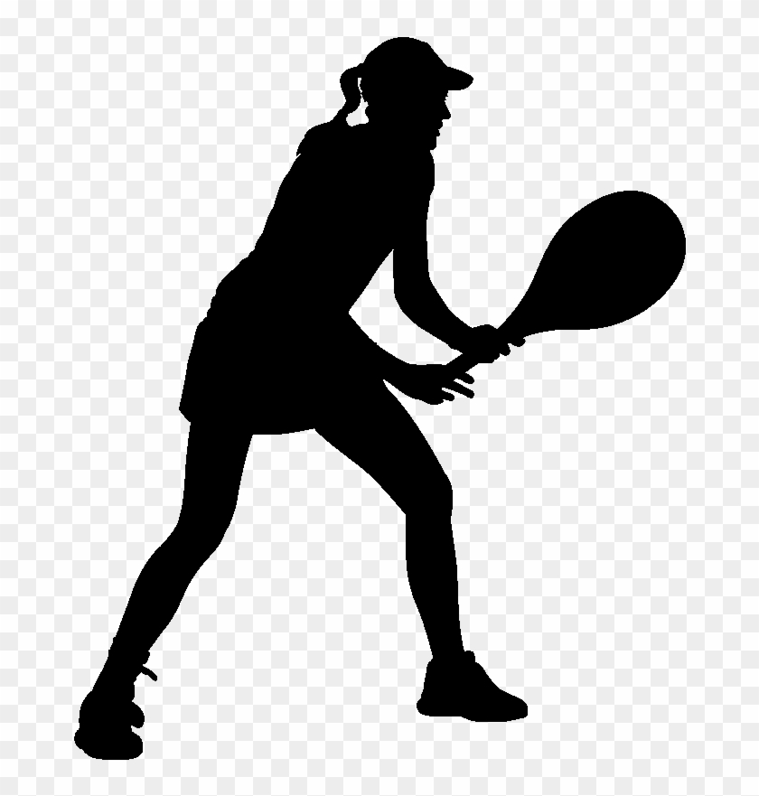 Sticker Silhouette D Une Tenniswoman Ambiance Sticker - Personalized Custom Female Tennis Player 14 Oz White #1419897
