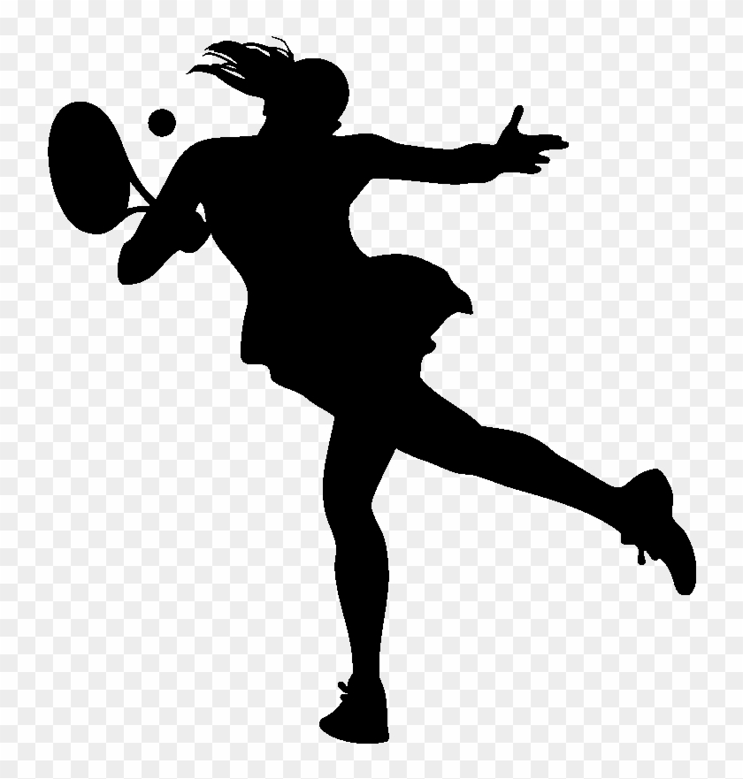 Sticker Silhouette Tenniswoman Ambiance Sticker Si - All Sports Silhouette Png #1419910