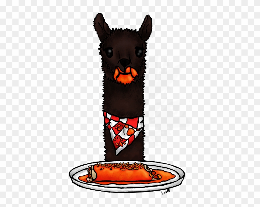 Nebraska The Enchilada Eating Llama By Theofficialiaa - Digital Art #1419982