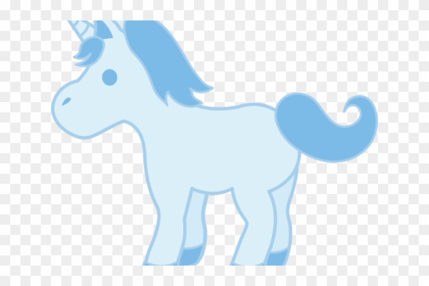 Llama Clipart Blue Unicorn - Cute Blue Unicorn Cartoon #1420025