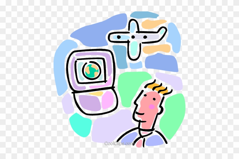 Man Planning His Vacation Royalty Free Vector Clip - Man Planning His Vacation Royalty Free Vector Clip #1420316