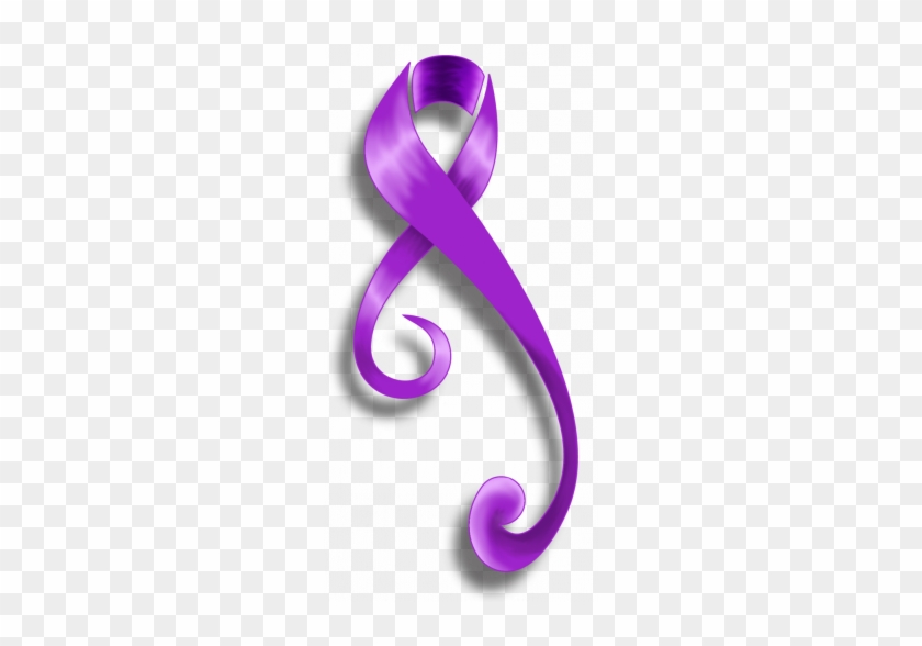 Ribbons Designs - Purple Awareness Ribbon Transparent Background #1420403