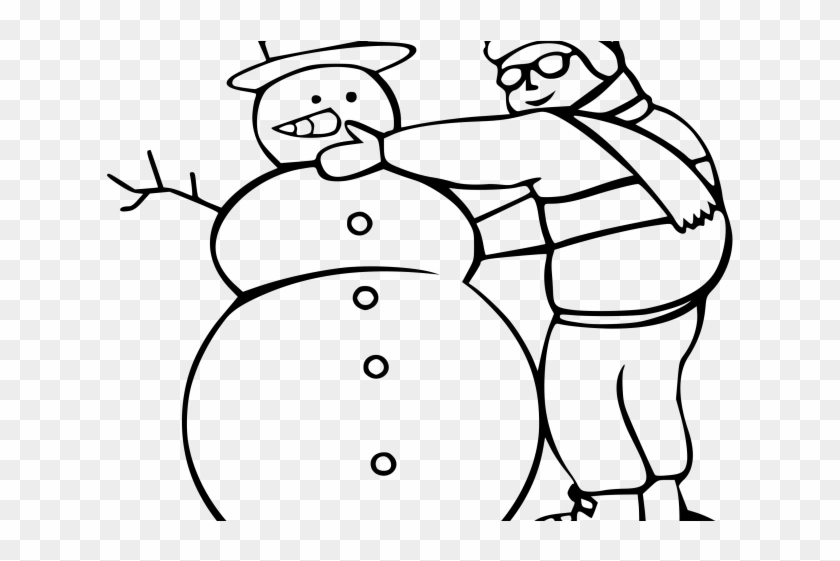 Whit Clipart Snowman - Snowman Drawing Png #1420621