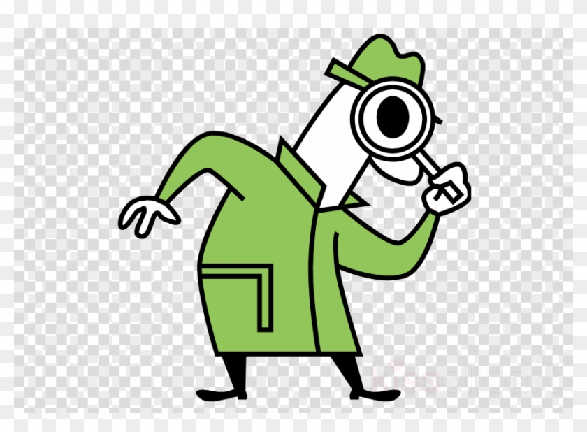 Student Detective Clipart Student Northern Michigan - Cartoon Detective With Magnifying Glass #1420694