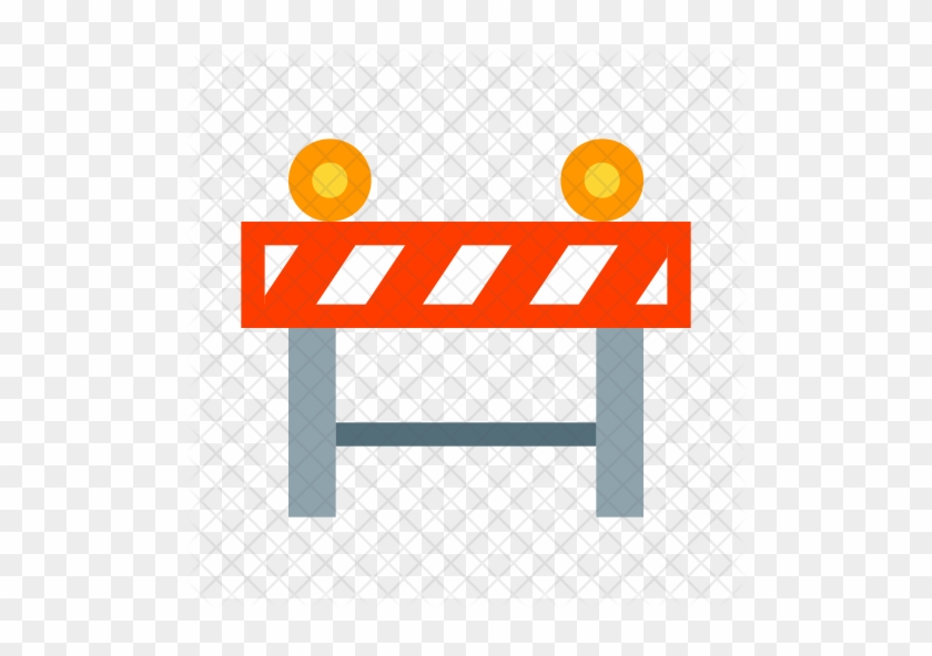 Vector Black And White Library Barrier Icon - Roadblock Icon #1420835