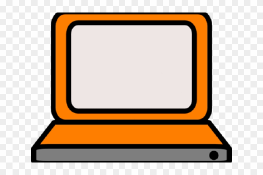 Laptop Clipart Orange - Laptop Clipart Cartoon #1420847