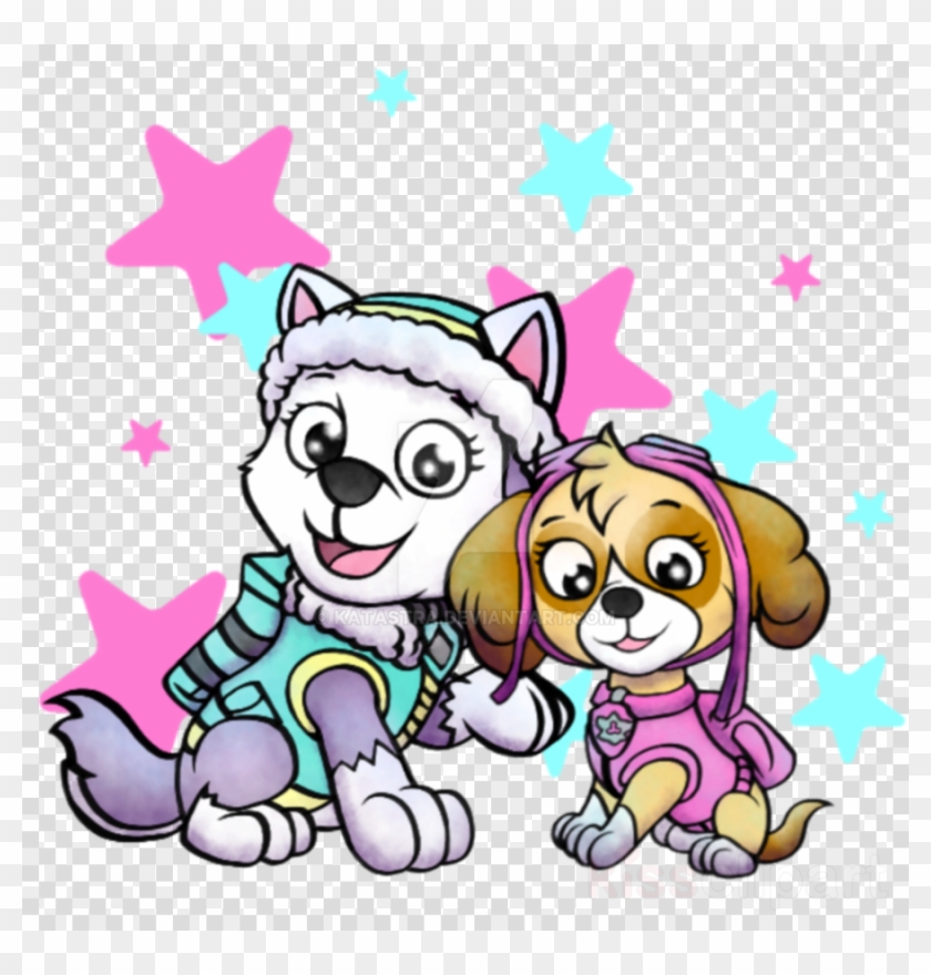 Download Paw Patrol Girls Clip Art Clipart Puppy Decorative - Everest And Skye Girl Camp Pup #1420948