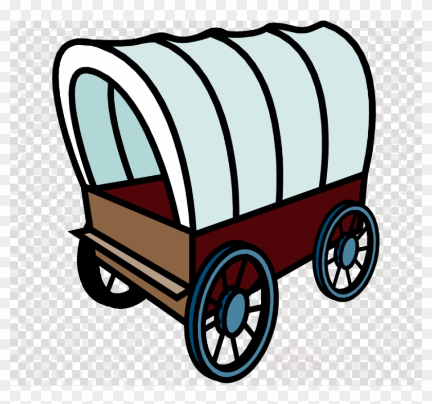 Pioneer Wagon Clipart Oregon Trail Covered Wagon American - Cartoon Westward Expansion Wagon #1421066
