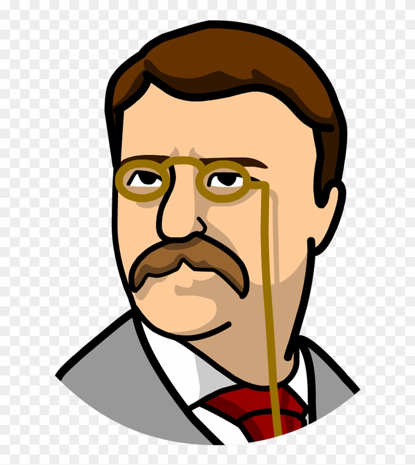 Theodore Roosevelt Clipart Swirl - Teddy Roosevelt Cartoon Face #1421170