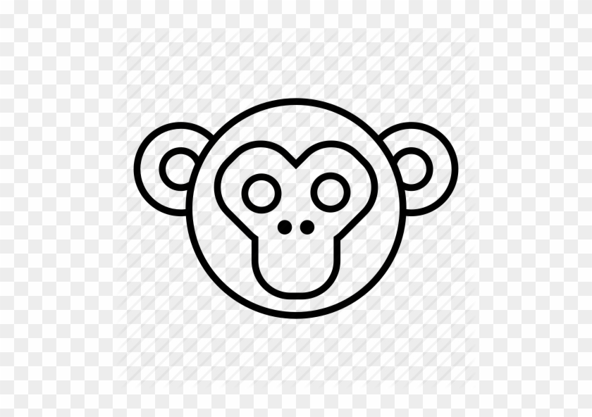 Baboon, Chimp, Chimpanzee, Monkey, Monkey Face, Orangutan, - Easy To Draw Chimpanzee #1421186