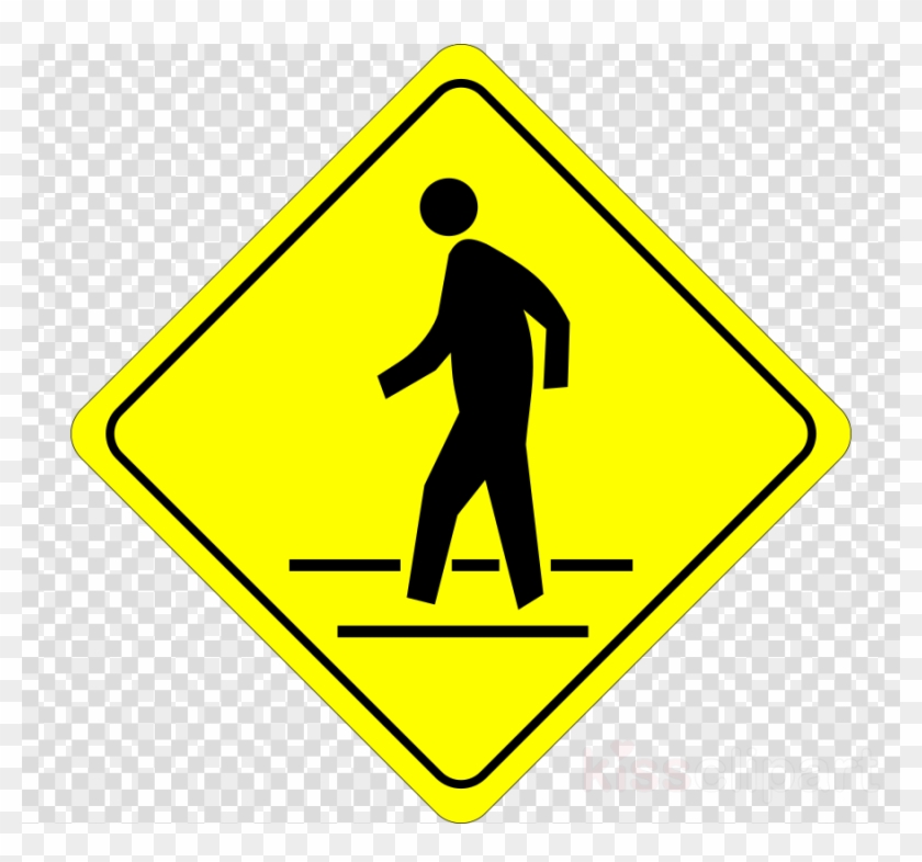 Children Crossing Symbol Clipart Traffic Sign Clip - Pedestrian Crossing Sign Clipart #1421419
