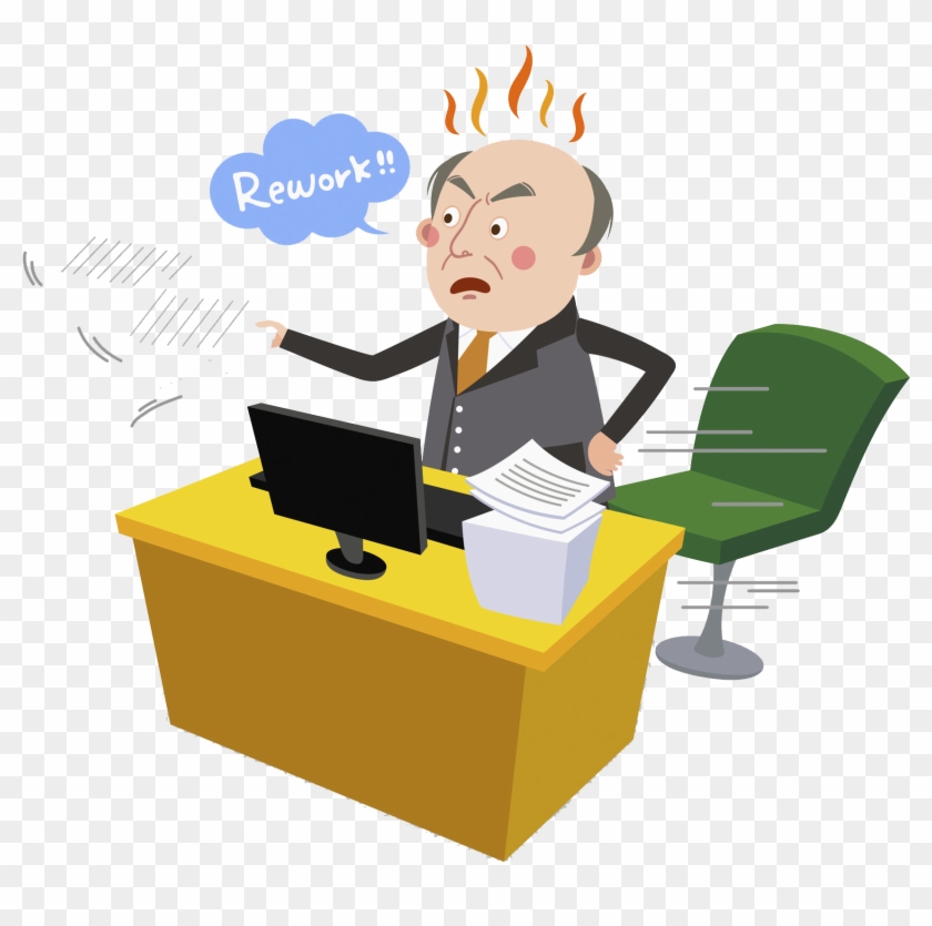 Anger Download Clip Art - Hombre En Escritorio Fondo Transparente #1421497