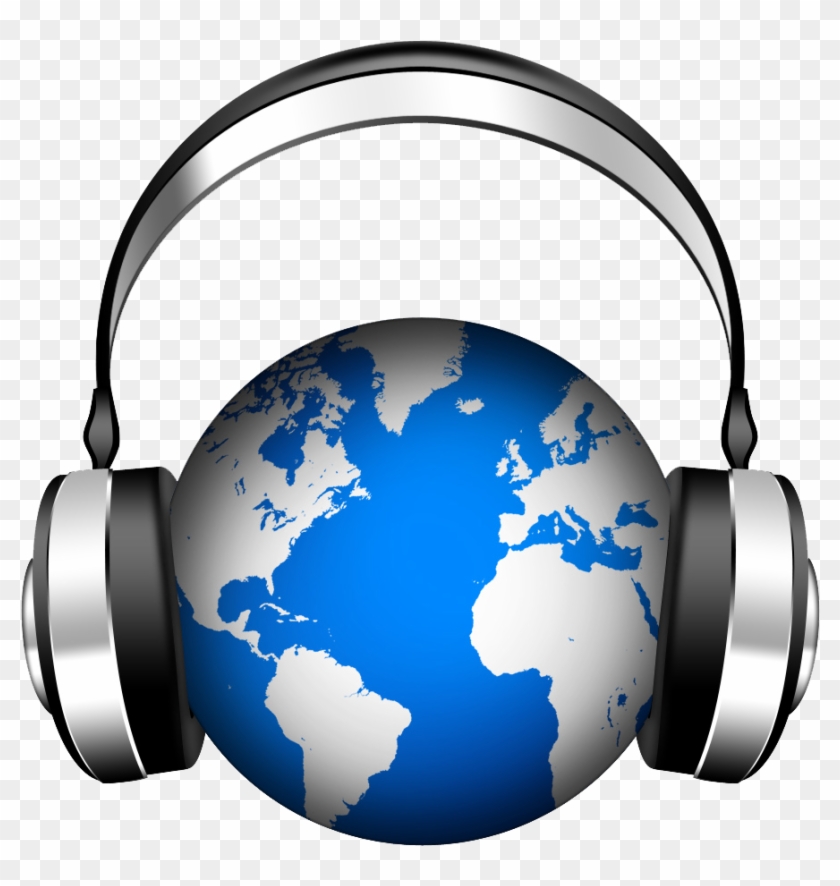 Listen Your Favorite Music - Globe Wearing Head Phones #1421664