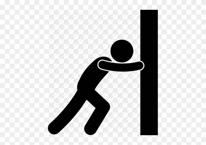 Man Pushing Icon Clipart Stretching Clip Art - Man Pushing A Wall #1421673