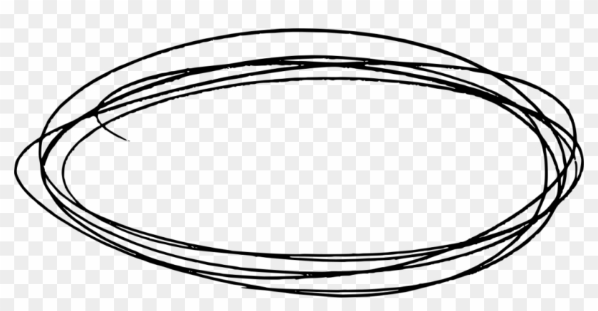 Oval Scribble Banner - Pencil Oval Png #1421707