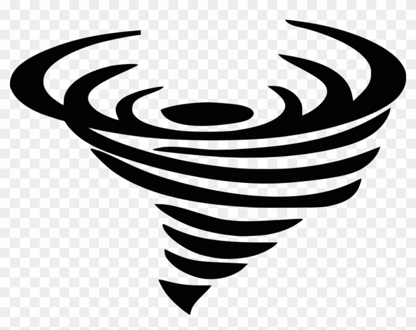 Tornado Download Drawing Tropical Cyclone Art - Tornado Clip Art Black And White #1421712