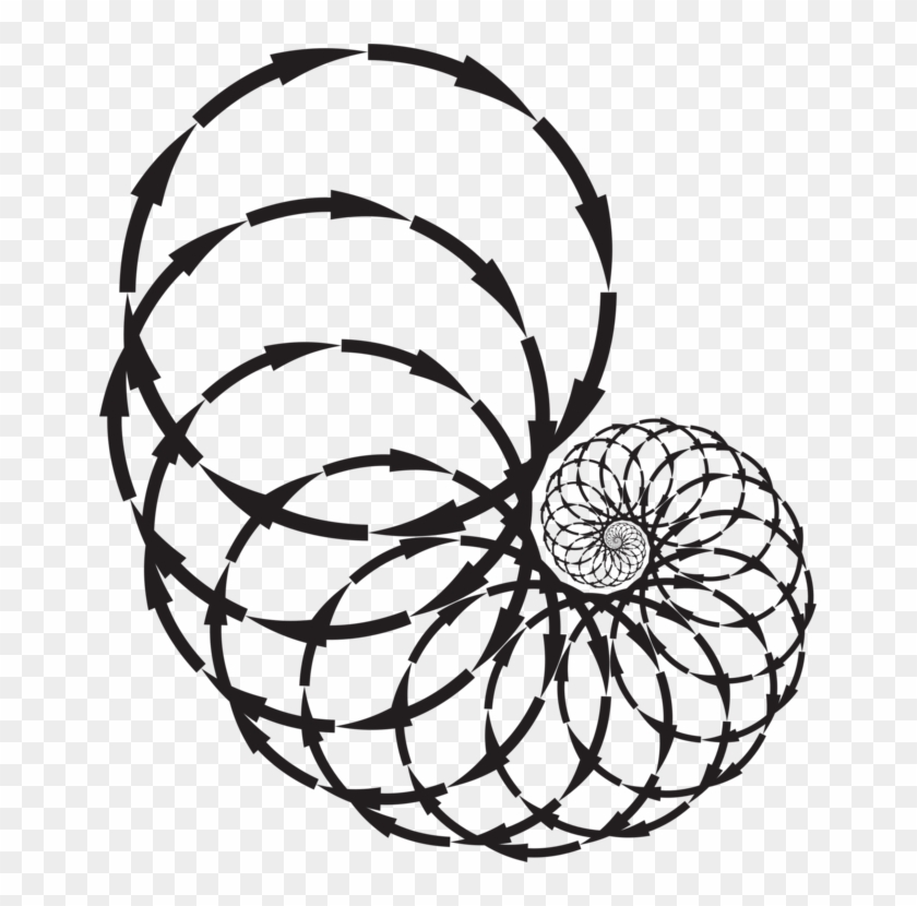 Cyclone Plants Line Art Symmetry Flower - Clip Art #1421714