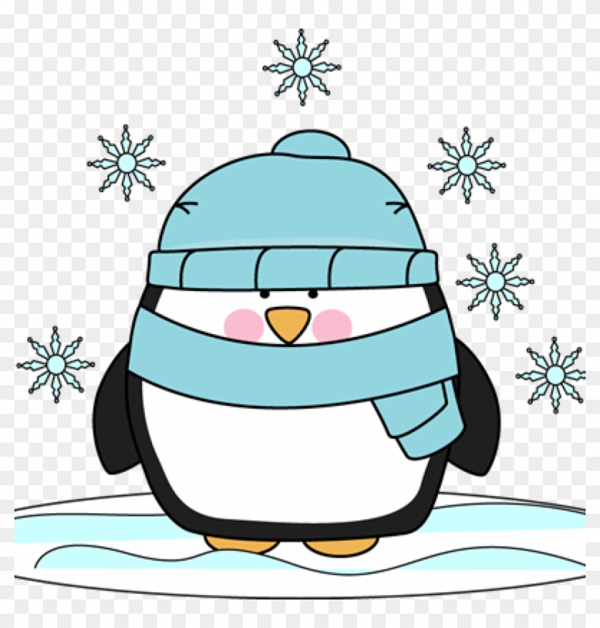 Banner Black And White Library Clip Art Snowy Real - Transparent Winter Penguin Clipart #1421787