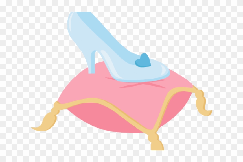 Carriage Clipart Cinderella Shoe - Dibujo Zapatilla De Cenicienta - Free  Transparent PNG Clipart Images Download