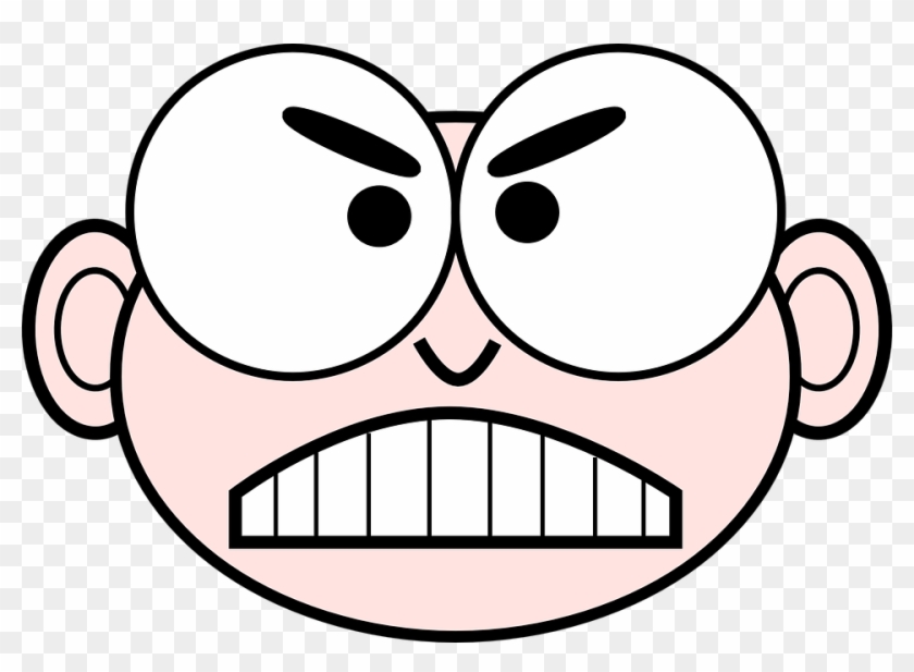 Anger Clipart Different Face Expression - Rosto Com Raiva Desenho #1421877