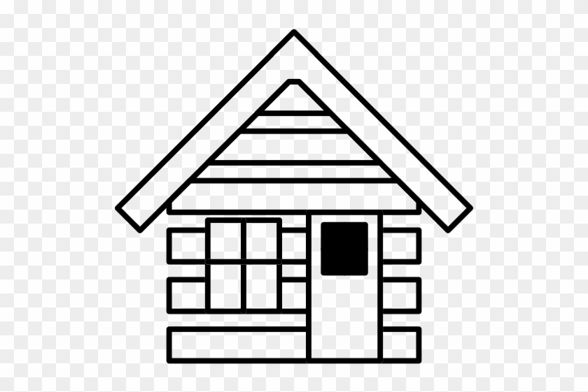 Shack Clipart Hut Outline - Black And White House Png Outline #1421949
