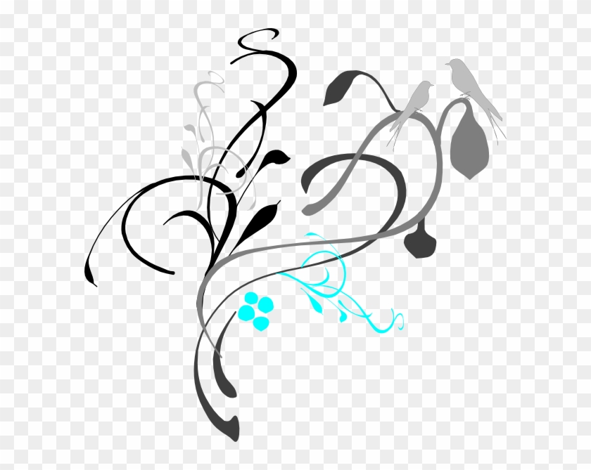 This Free Clip Arts Design Of Birds On A Branch Black/grey - This Free Clip Arts Design Of Birds On A Branch Black/grey #1421982