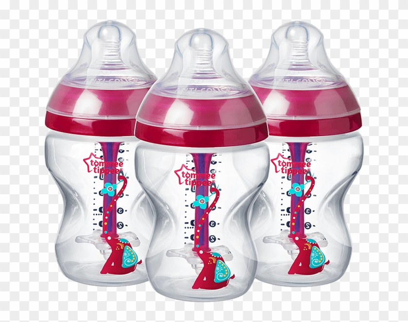 Advanced Anti Colic Decorated Feeding Bottle, 3x 9oz, - Tommee Tippee Advanced Anti Colic Bottle #1422323