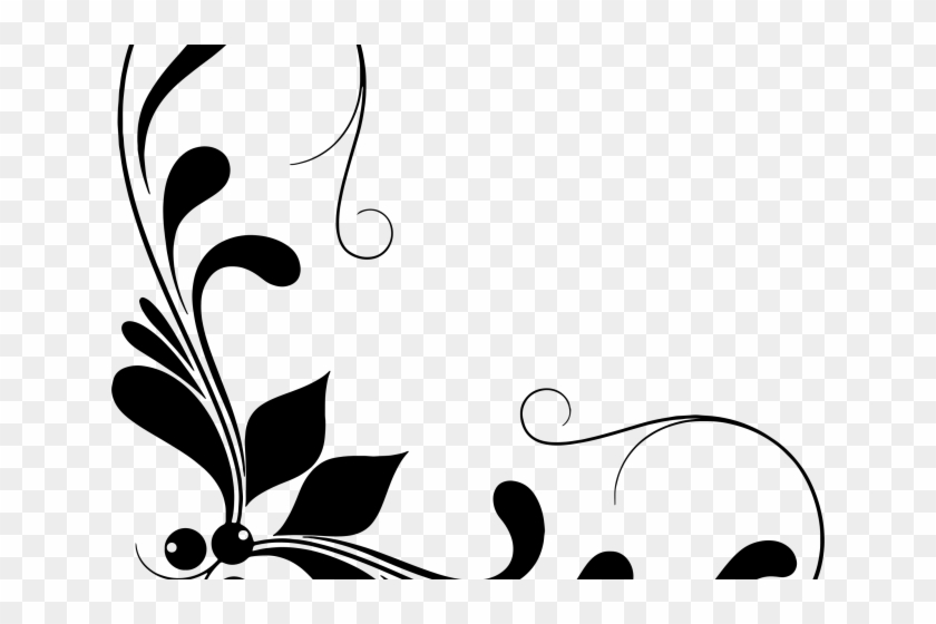 Line Art Clipart Decorative - Coror Floral Design #1422571