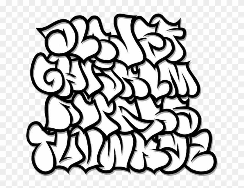 Clip Art Graffiti Letter Alphabet Art Abc Block Font - Graffiti Tag Alphabet #1422585