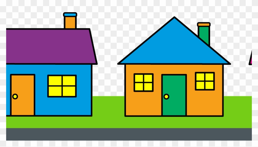 Download House In Row S Clipart House Clip Art House - Kutcha House #1422786