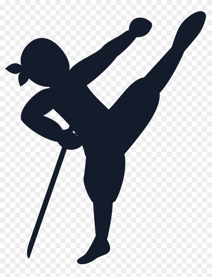 This Is A Sticker Of A Ninja Doing A Kick - Ninja #1422959