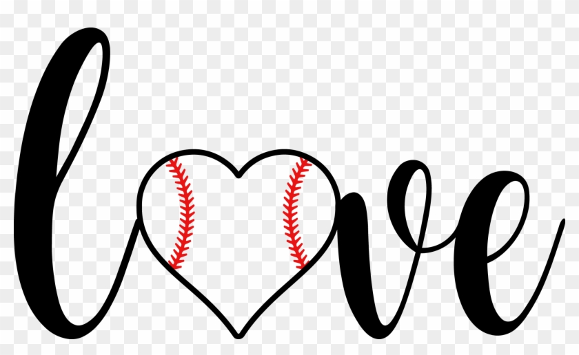 When You Think It S Baseball But It S Love Thewordverve - Baseball Heart Transparent #1422962
