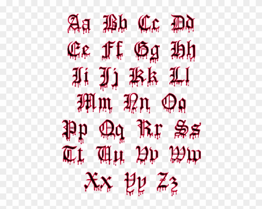 Old English 444 Tattoo Font