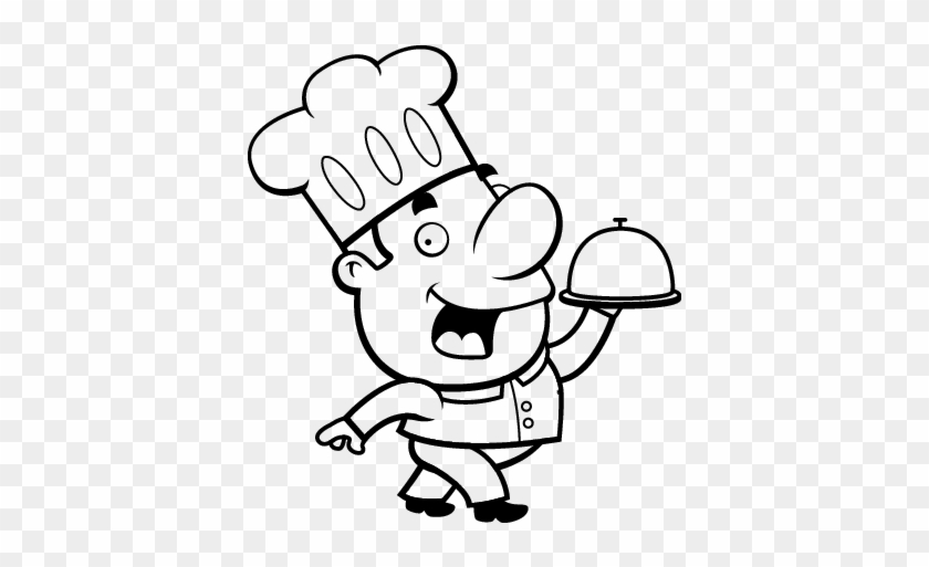 Dibujo De Cocinero Gracioso Para Colorear - Chef Cartoon #1422975