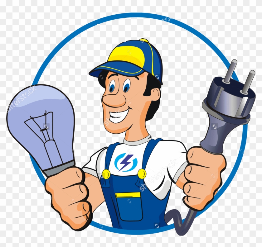 Electrician Clipart Wireman - Imagen De Electricista Animado #1423044