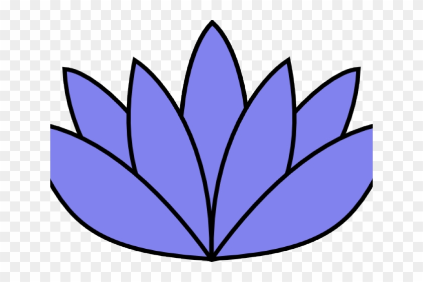 Blue Flower Clipart Lotus - Flower To Draw Easy #1423115
