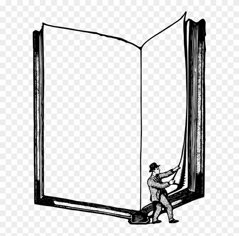 Borders And Frames Book Design Picture Frames Reading - Book Frame Clipart Black And White #1423171