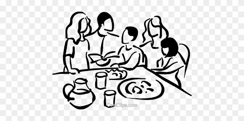 Clipart Table Family - Family At Table Clipart #1423218
