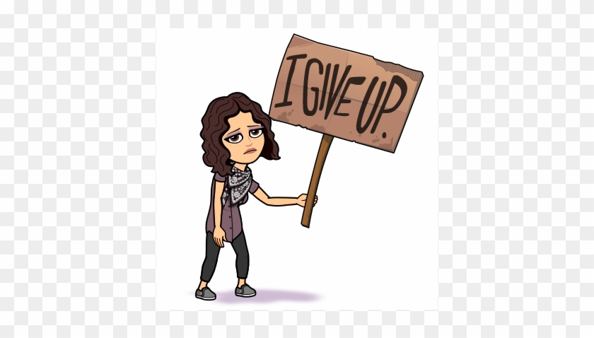 Lose Your Stress 'write' Away - Bitmoji Brown Hair Girl #1423280