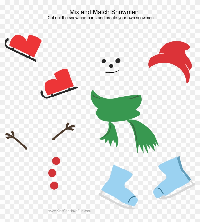 Clip Library Download And Paste A Snowman Http Www - Preschool #1423438