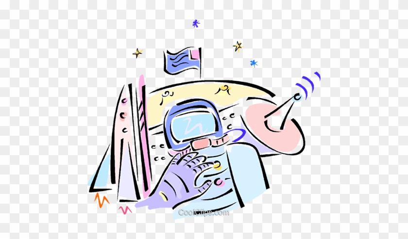 Outer Space Exploration Royalty Free Vector Clip Art - Outer Space Exploration Royalty Free Vector Clip Art #1423454