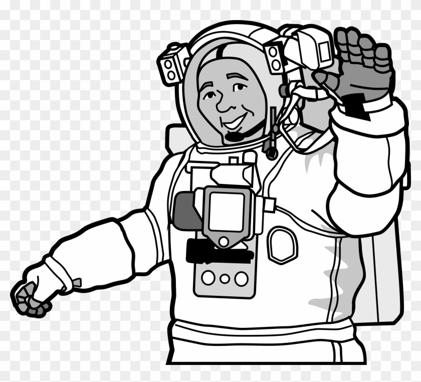 Spaceship Clipart Space Exploration - Astronaut Outline #1423471