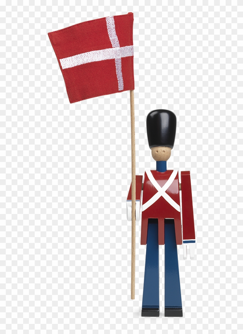 Standard Bearer Small Red Blue White Figurer - Kay Bojesen Garder Med Flag #1423570