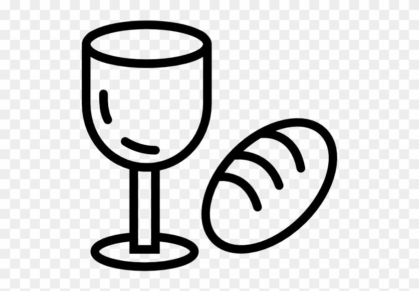 Download Wine And Bread Icon Clipart Wine Computer - Bread And Wine Icon #1423617
