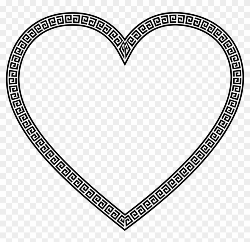 1484429901 Clip Art Borders Heart Clipart - Greek Heart #1423683