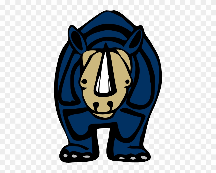 Blue Cartoon Rhino Clipart Rhinoceros #1423824