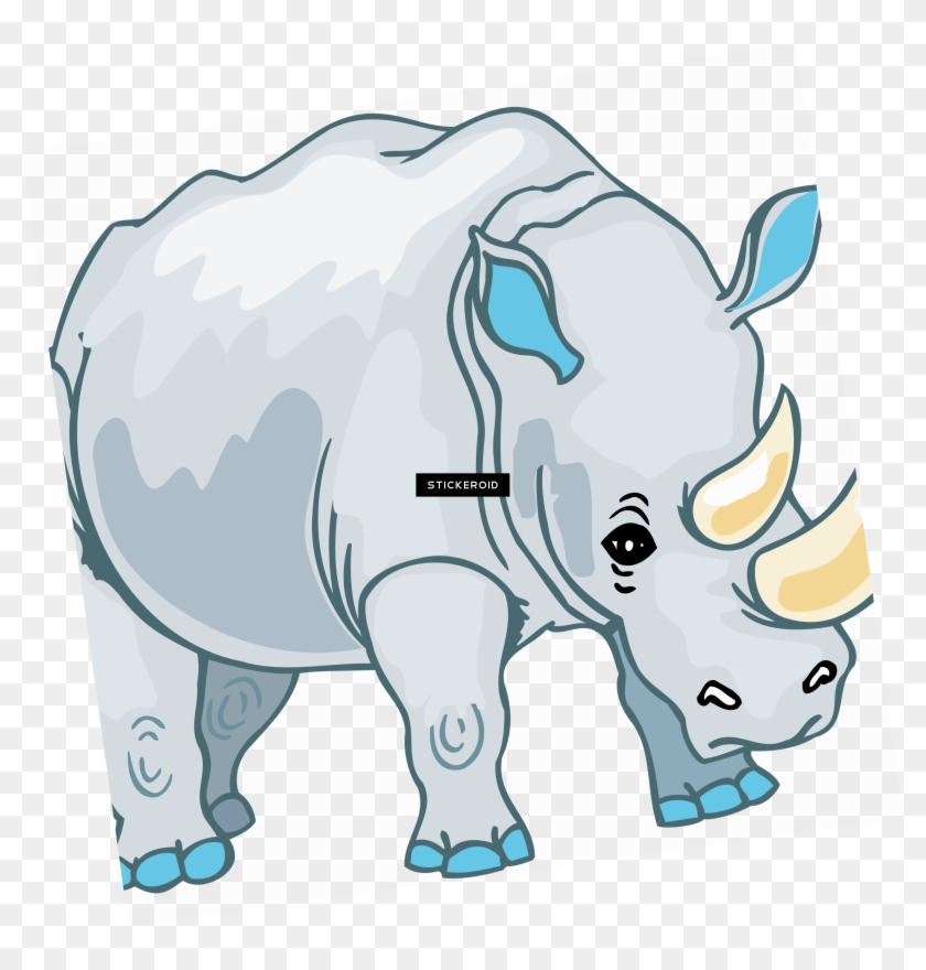 Rhino Cartoon - Rhinoceros #1423835