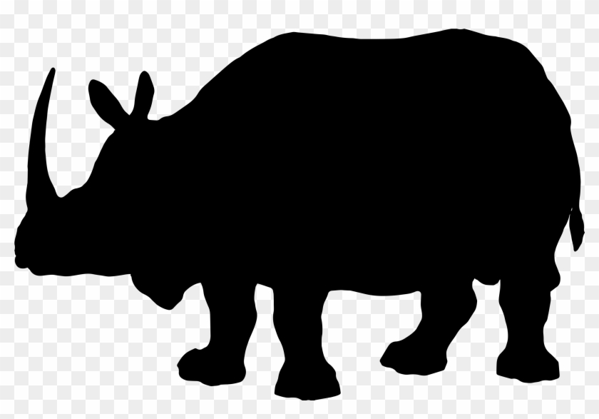 2254 Rhino Silhouette Free Vintage Clip Art➢ Download - Javascript #1423837